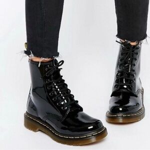 Dr. Martens 1460 Patent Leather Black Boots Unisex US M4 / W5 EU36 NEW